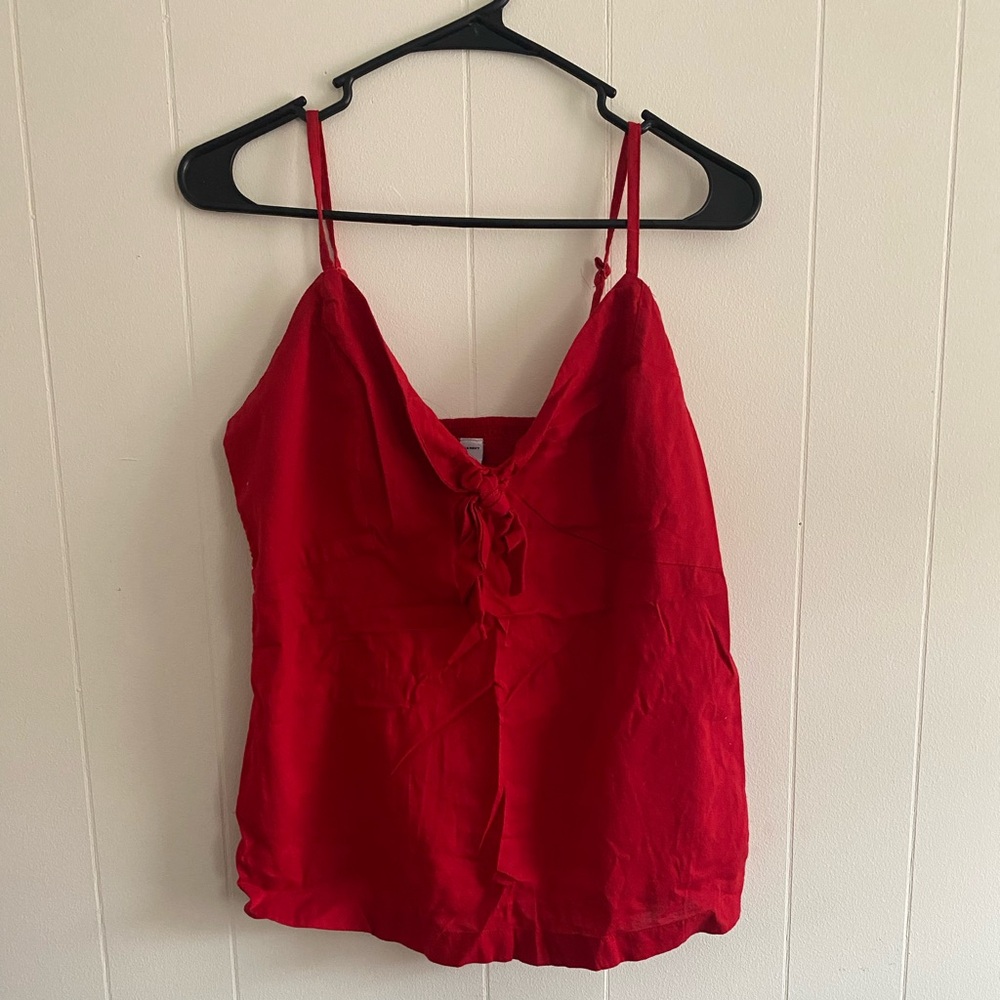 Red tank top